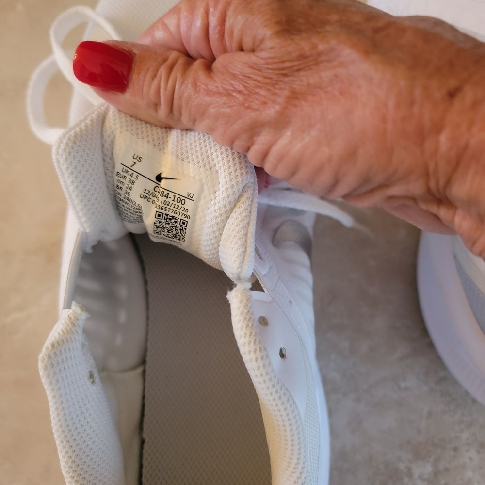 Nike White Sneakers with Silver Details - Picture 6 of 11